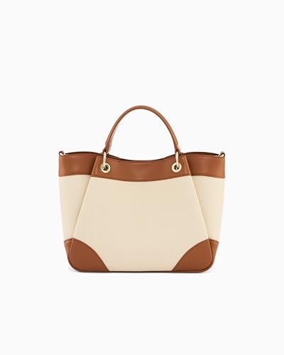Bolso de mano Armani Exchange para mujer, canvas, natural miniatura 3