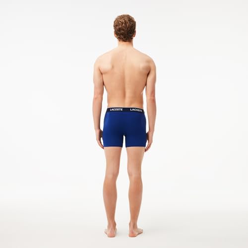LACOSTE Men's Boxer Brief Underpants, 3-Pack, X-Large, Black, White4