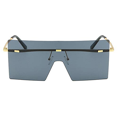 COTIA Fashion Ladies Rimless Sunglasses Brand Design Men Oversized Square Sunglasses Gradient Blue Pink Shades Glasses2