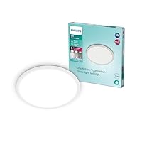 Philips LED Badezimmer Deckenleuchte Superslim, weiß, 15W, neutralweißes Licht 4.000K, 3 Lichteinstellungen - dimmen ohne Dimmer, IP44 Schutz, Einzelpack