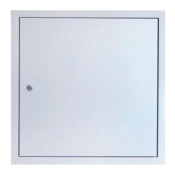 3U - Armadietto da parete con porta in metallo bianco, profondità 185 mm