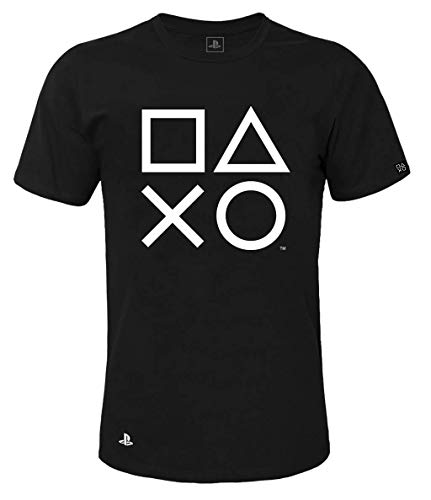 Camiseta Casual, Sony Playstation, Preto, G, Adulto Unissex