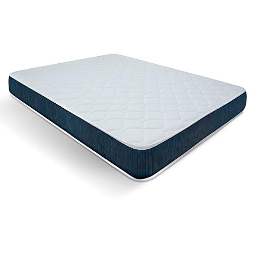 Duérmete Online Colchón viscoelástico Cyan Viscografeno Reversible (Cara Invierno-Verano) | Antibacteriano | Fabricado en ESPAÑA, 90x190