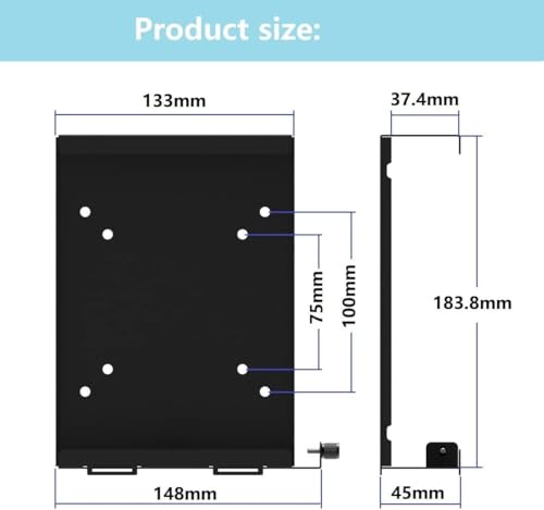 Support mural Dell OptiPlex Micro sous bureau lot de 2 fixation VESA MFF