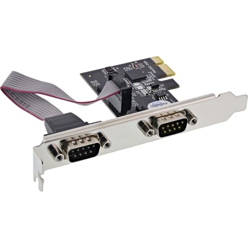 Controlador PCIe 2X serie RS232 tarjeta puerto com db9 pci express dual para pc