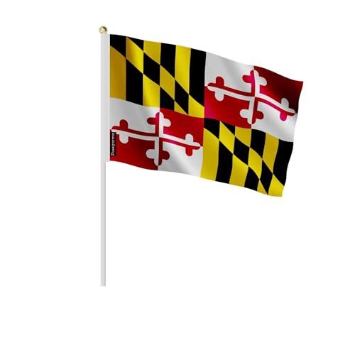 Mini drapeau Maryland 14x21cm lot de 50 pour pavoisement et défilé