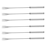 VALICLUD 6 Stück Fondue Gabel aus Edelstahl und Pp mit Elegantem Design Sicherer Handhabung für Gesellige Anlässe Wie Grill und Schokoladenfondue