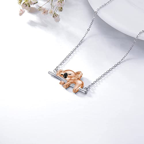 Collier Koala en Argent 925, pendentif Ours fin de qualité