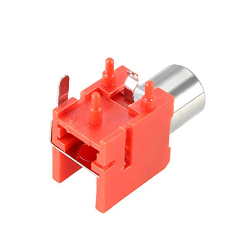 uxcell Panel PCB conector RCA hembra rojo 10 pzas miniatura 4