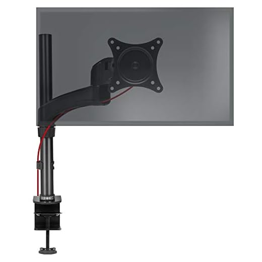Duronic Monitorarmstativ DM451X2 | Enkel PC-skrivbordsfäste | massivt stål | Höjdjusterbar | För en 13-27 LED LCD-skärm | VESA 75/100 | 13kg per skärm | Lutning -90°/-45°, rotera 360°