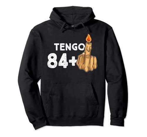 84+1 Dedo Medio Vela De Cumpleaños Para El 85º Cumpleaños Sudadera con Capucha