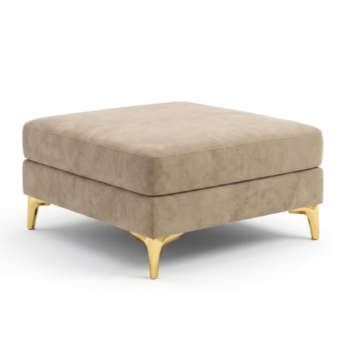 Image of Classiq Rich 5 Seater L Shape Sofa Set with Movable Ottoman | Flexible Layout | Spacious Soft Touch Seating | Designer Sofa for Living Room (Beige)