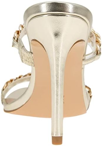 BCBGeneration Women's JESTA Mule, Clear/Platino, 8 | Image 2