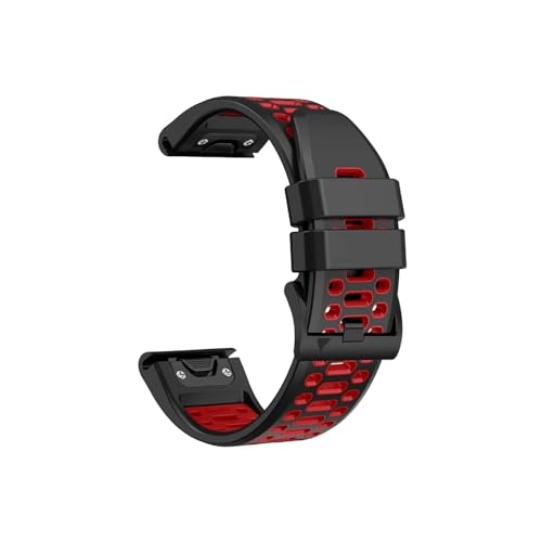 Garmin Instinct 2X Solar ɓK NCbNtBbg VREHb`Xgbv EHb`oh 26mm 22mm Garmin/Fenix 6X 6 Pro 5X 5 Plus 7X 7 uXbgɓK(Black red,Q