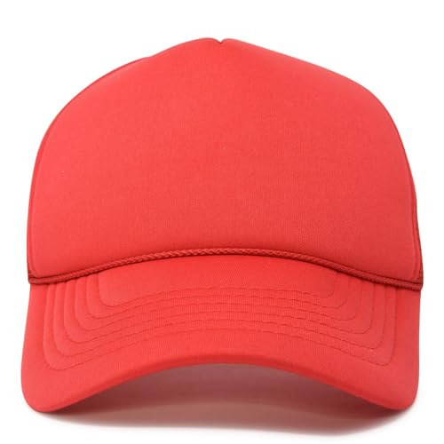 Image of Trucker Hat Mesh Cap Solid Colors Lightweight with Adjustable Strap Small Braid
