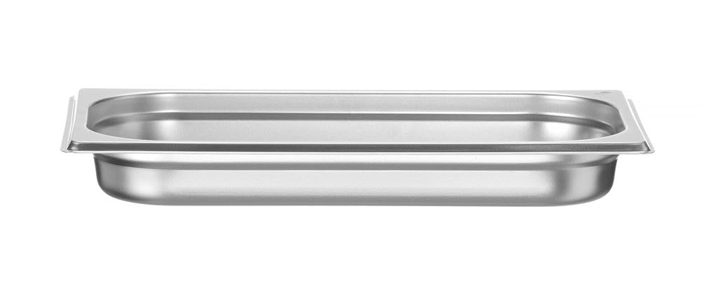 HENDI Contenitore Gastronorm GN 1/3, Budget Line, resistenza termica -40 °C a 250 °C, per forno e bagnomaria, 1,5L, 325x176x(H) 40mm, acciaio inox