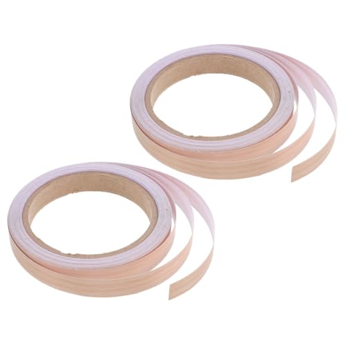 SEWACC 2 Roll Wood Grain Pattern Repair Tape Peel and Stick Edging Strip for Furniture Cabinets Doors DIY Projects