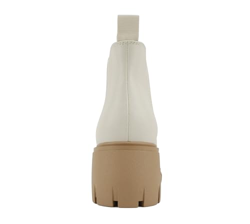 Image of Soda PIONEER ~ Women Lug Sole Mid Heel Chelsea Fashion Ankle Bootie w /Double Elastic Gore