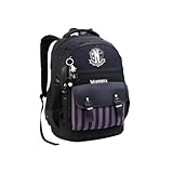 Mochila Costas Wandinha Addams Escolar Chaveiro Infantil Meninas Luxo (Preto)