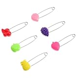 ARTSEWPLY 30 Stück Teiliges Edelstahl Windel Sicherheitsnadeln mit Cartoon Motiv Kunststoffkopf Groß und Sicher für Stoffwindeln DIY Basteln Shower Zubehör Leicht und Kompakt