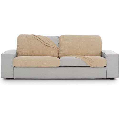 Housse de canapé universelle beige facile à installer et lavable - 2