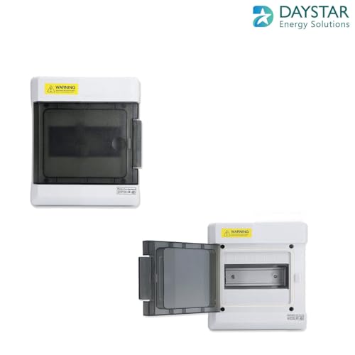 Image of Daystar Solutions (6Way-AquaX) IP65 MCB Box with Enclosure and Open-Type Cover for Outdoor Power Distribution | Heavy Rated Quality ABS Plastic | With Din Rail | Pack of 1 | 6 Way MCB Box