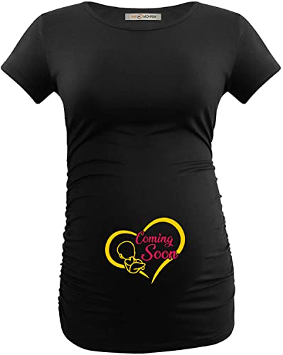 Image of TheMohrim Women's Maternity Shirt Tops - Pregnant Women Side Ruched Pregnancy Clothes