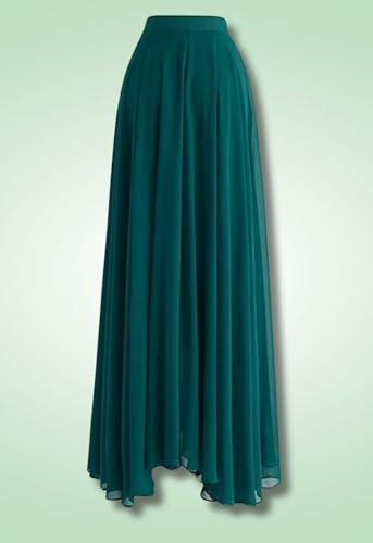 Image of Women's Full Length Georgette Long Skirt- Lehenga with 8 Meters Maxi Flare