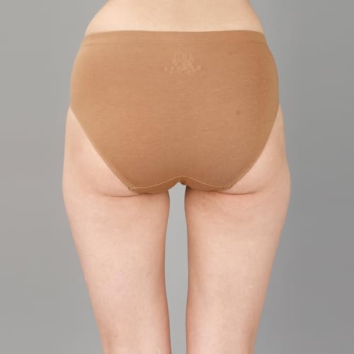 Image of SOIE Women High Rise Full Coverage Solid Colour Cotton Stretch Hipster Panty (Pack of 3)