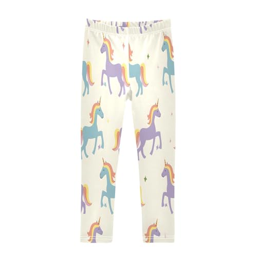 Toddler Girls Leggings Printed Yoga Pants Leggings Rainbows Hair Unicorns for Kids