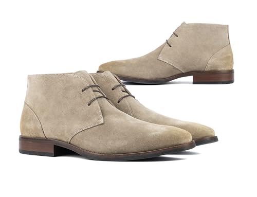 VINTAGE FOUNDRY CO. EST. 2014 Mens Aldwin Chukka, Square Toe Boots, Polyester Lining, Flats Rubber Outsole2