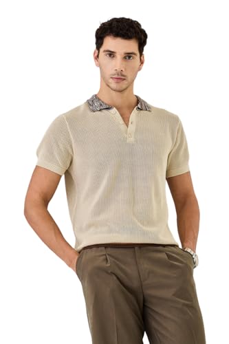 Image of SNITCH Men's Sleeveless Slim Fit T-Shirt | Ribbed Texture & Breathable Fabric | Polyester Blend Material with Stretchability | Casual Wear for Layering & Everyday Use