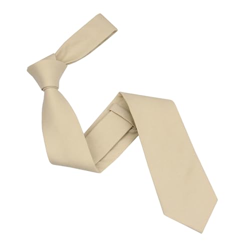 Image of Mens Solid Linen Ties - Slim Pattern Necktie for Men Wedding Groomsmen