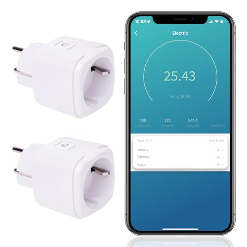 WLAN Smarte Zeitschaltuhr Steckdose,SEC 24 Alexa Steckdose mit...