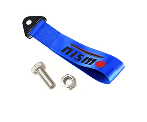 High Strength NISMO Blue Tow Strap Front or Rear Bumper Towing Hook x1 Y