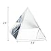 ZEAYEA 3 Pack Clear Crystal Pyramid, 2.4