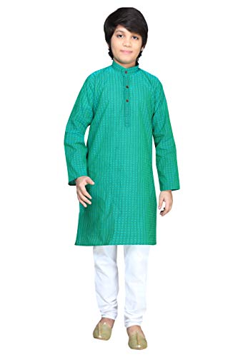 Image of BABA AND BABY Boy's Cotton Kurta Pyjama Set