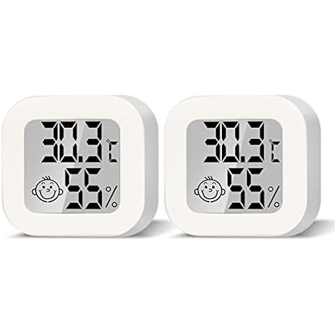 Indoor Thermometer Hygrometer 2pc Mini LCD Indoor Thermometer, High Precision Digital Monitor Temperature and Humidity -50°C ~ 70°C, 10% ~ 99% RH for Home, Office, Warehouse Cover