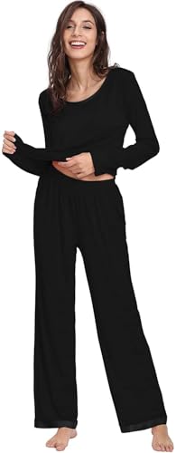 GYS Viscose from Bamboo Women's Pajama Sets Super Soft Long Sleeve Sleepwear Comfy Winter Pjs Sets...