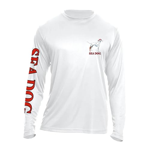 SEA DOG Set The Puppies Free UPF50 UV Sun Protection Long Sleeve Shirt 100% Microfiber Polyester - Designed & Printed in USA2