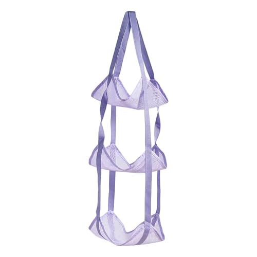 Organizador Para Almacenamiento De Pelotas: Saco Vertical De 83 X 33 X 33 Cm, Contenedor De Malla De Poliéster, De Montaje En Pared Con Diseño Escalonado Gestión De Accesorios Deportivos | Sol