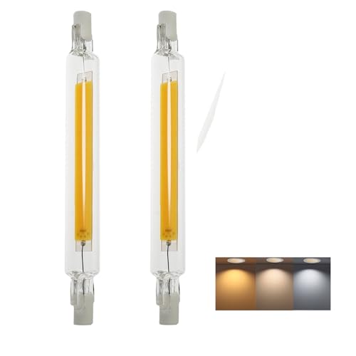 Aseoacc Ampoules R7S LED 118 mm Dimmable Blanc Chaud | 20 W Éclairage de Chantier Linéaire Double Culot R7s 118 mm Remplace les Ampoules Halogènes J118 T3 de 200 W, 2000 lm, 360°(lot de 2)
