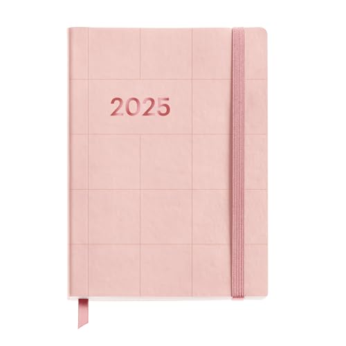 Miquelrius, 2025 Diary, Yearly Diary 122 x 168 mm, Day Page, Flexible Cover with Stitched Leather, 80 g/m² Paper, Spanish