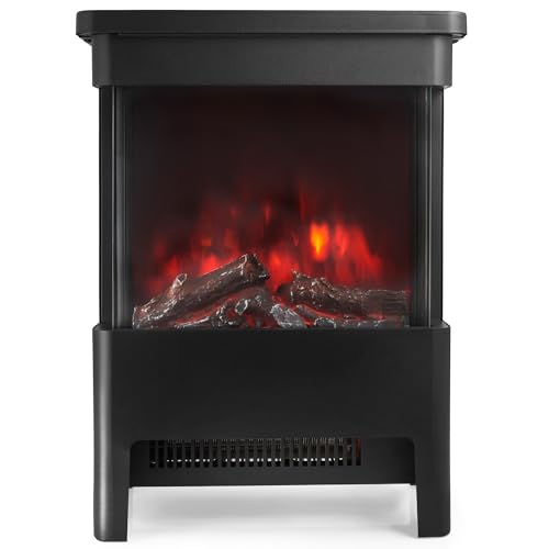 VonHaus Electric Stove Heater 1900W – Electric Fireplace – Indoor Log/Wood Burner Effect, Freestanding Fire, Portable, LED Flame, Adjustable Thermostat, Glass Panel, Black – 2 Year Warranty - Image 8