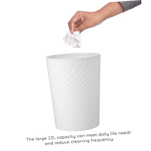 Caneca de basura de plástico rectangular 12L estilo nórdico miniatura 3