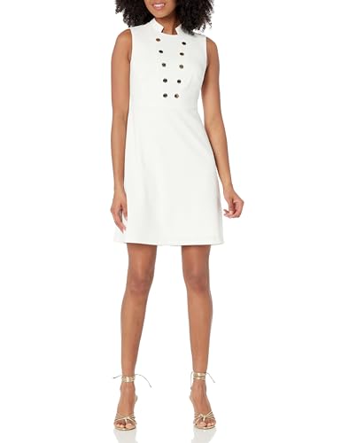 Image of Tommy Hilfiger Womens Sleeveless Mock Collar DressDress