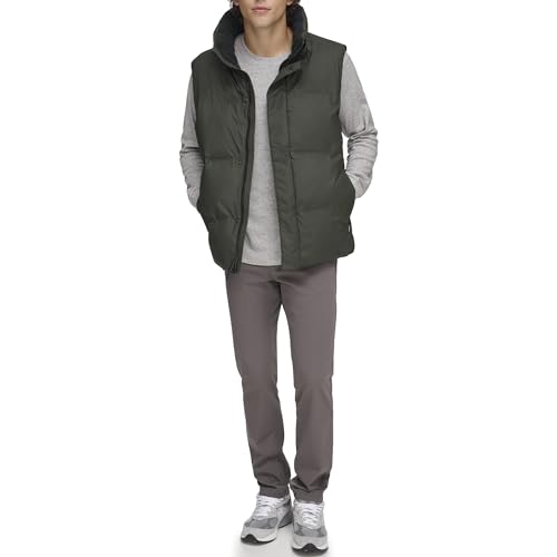 Image of DKNY Men's Quilted Tech Hooded Puffer