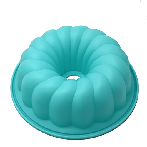 X-Haibei 9 Inch Fancy Round Donut Gelatin Jello Cake Chocolate Baking Silicone Mold X-Haibei 9 Inch Fancy Round Donut Gelatin Jello Cake Chocolate Baking Silicone Mold