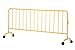 Vestil PRAIL-102-Y-WW Yellow Powder Coat Light-Weight Crowd Control Interlocking Barrier with Both Wheel Foot, Steel, 102" Length, 20" Width", 42" Height, 1-1/4" Rail Diameter