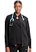 Cherokee Infinity Womens Zip Front Scrub Jacket, Contemporary Fit, Stand-Up Collar, 2 Pockets, Back yoke seams Plus Size - IN320A, 3XL, Black